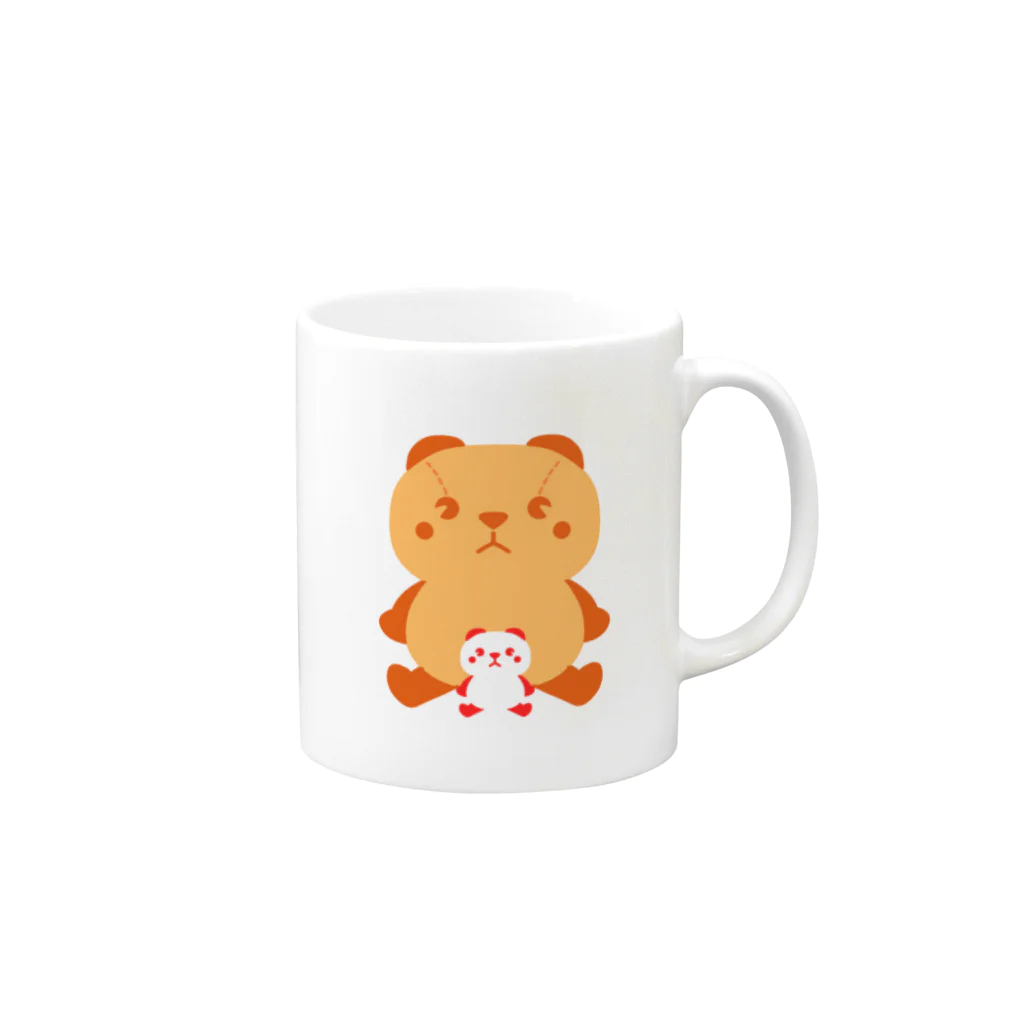 エクレアンショップのちいさいクマやおおきいクマ Mug :right side of the handle