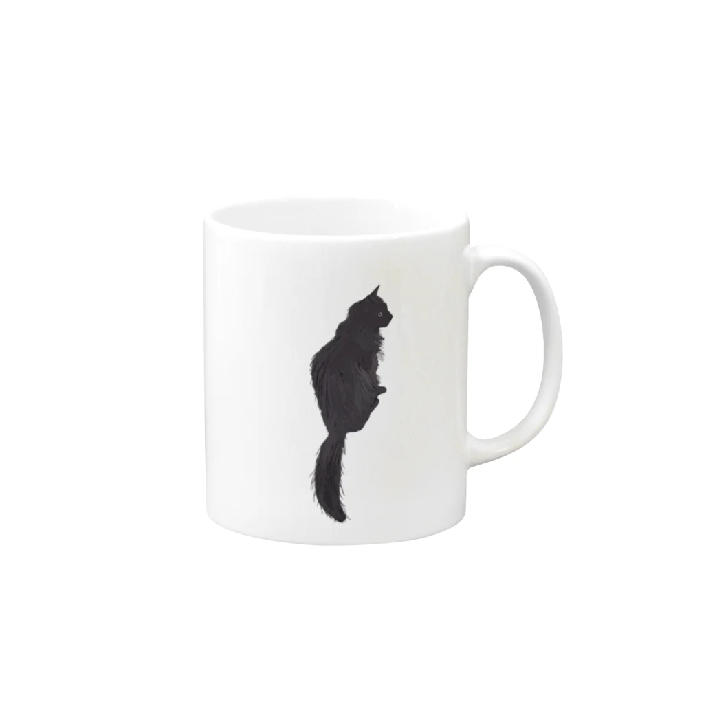 everblackの黒猫 Mug :right side of the handle