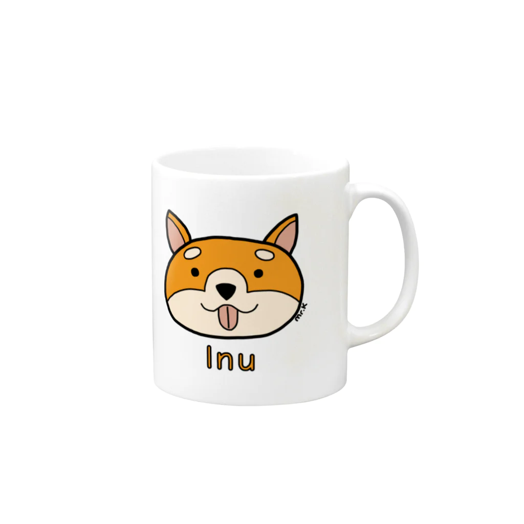 MrKShirtsのInu (犬) 色デザイン Mug :right side of the handle