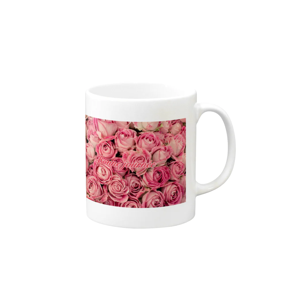 きっちゅなおみせの薔薇ばらバラ Mug :right side of the handle