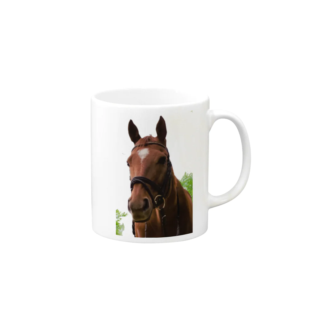 Teatime ティータイムの牧場 乗馬 馬術の馬 Mug :right side of the handle