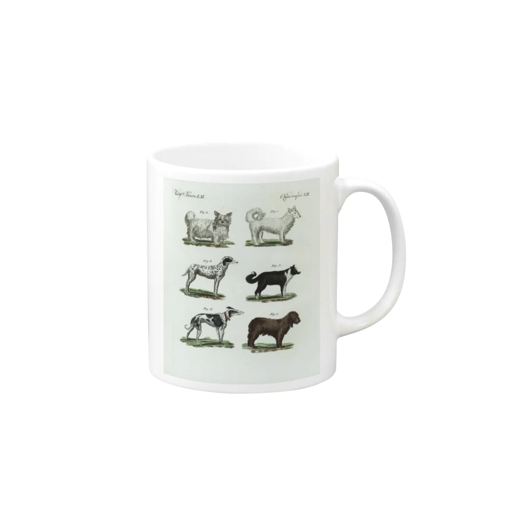 J. Jeffery Print Galleryの1802年ドイツの犬たち Mug :right side of the handle