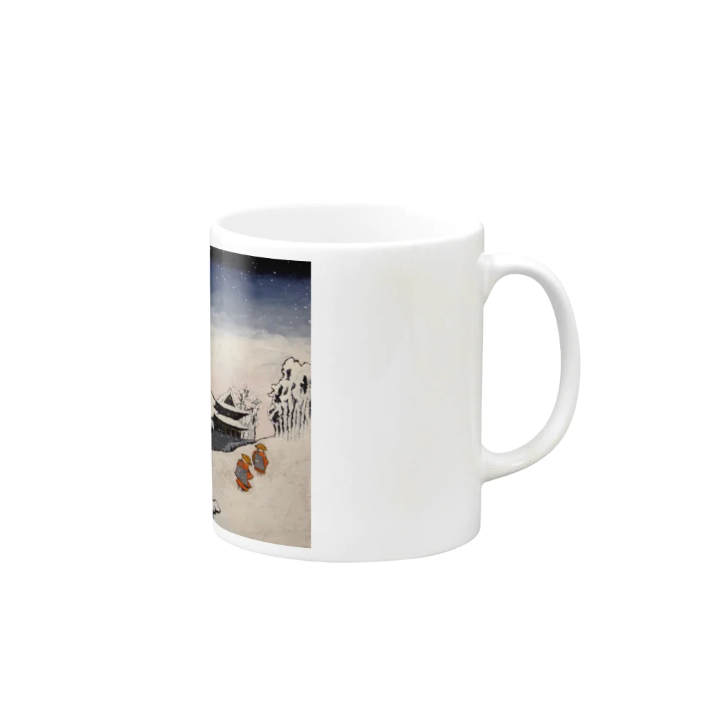 SJMavisのArt of Buddhism and Shintoism and Two Paths in the snow Mug :right side of the handle