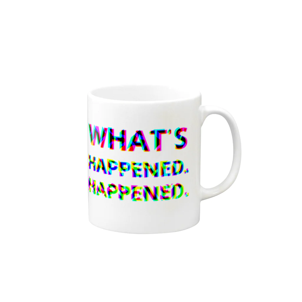 NomuraのWHAT'S HAPPENED HAPPENED マグカップの取っ手の右面