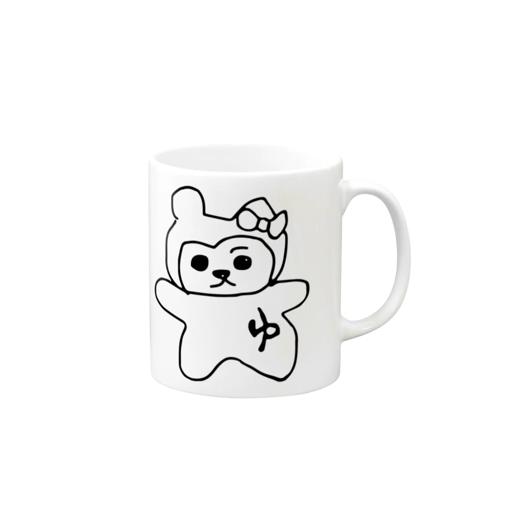 テントのお店のぬりゆ Mug :right side of the handle