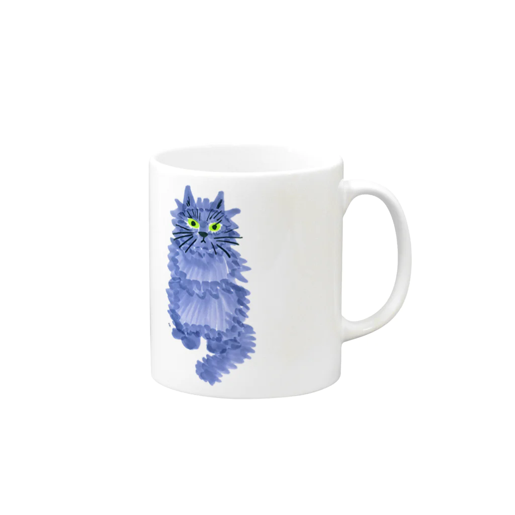 segasworksのながいねこ（お座り） Mug :right side of the handle