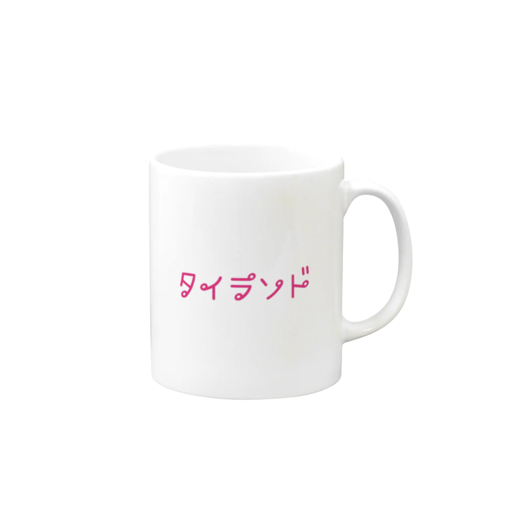 PADA328🌴 タイ語・タイ文字 グッズのタイ語っぽい タイランド Mug :right side of the handle