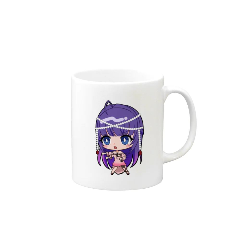 悪羽美咲Vtuberのグッズ販売のおりゃおりゃ Mug :right side of the handle