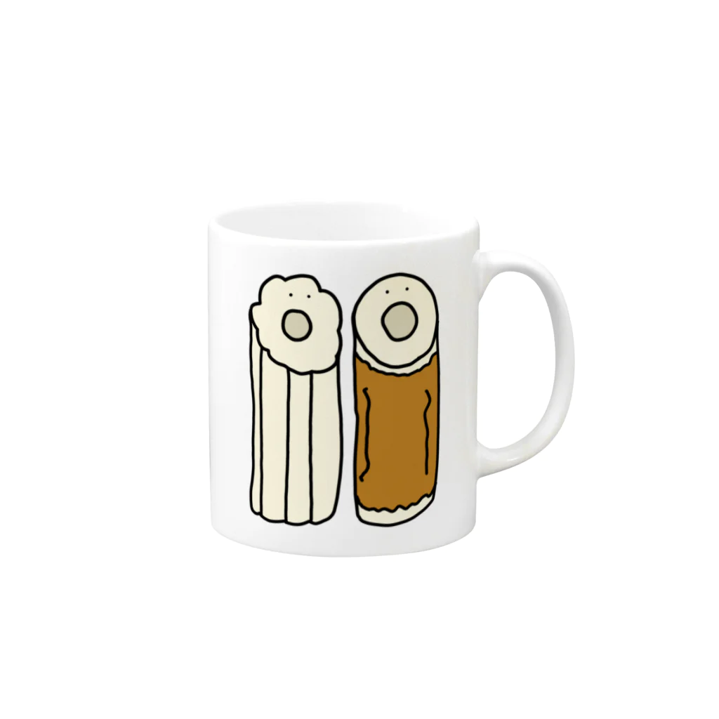 ＋Whimsyのちくわとちくわぶ Mug :right side of the handle