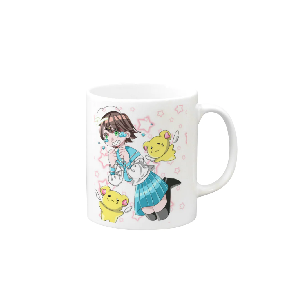 クマ村長のクマグカップ Mug :right side of the handle