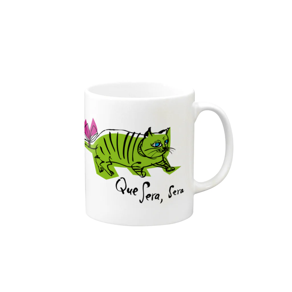 ひなげし商店のQue sera,sera Mug :right side of the handle