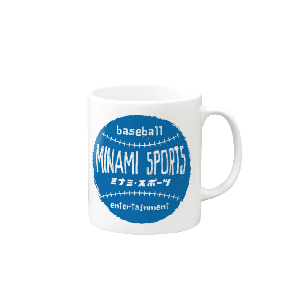 Gifut Goods Shopのミナミ・スポーツロゴ Mug :right side of the handle