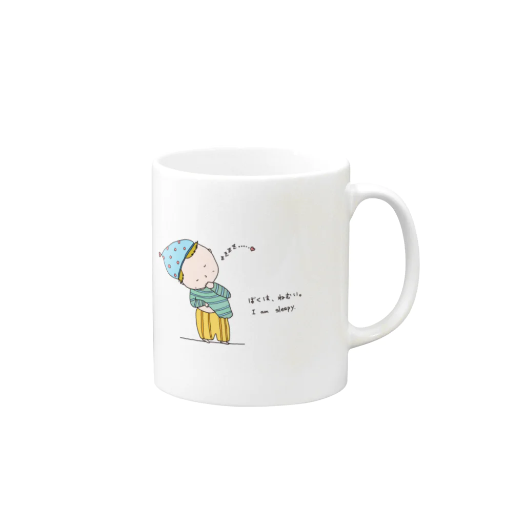 かふぇもかのshopのガキンチョシリーズ#2 Mug :right side of the handle