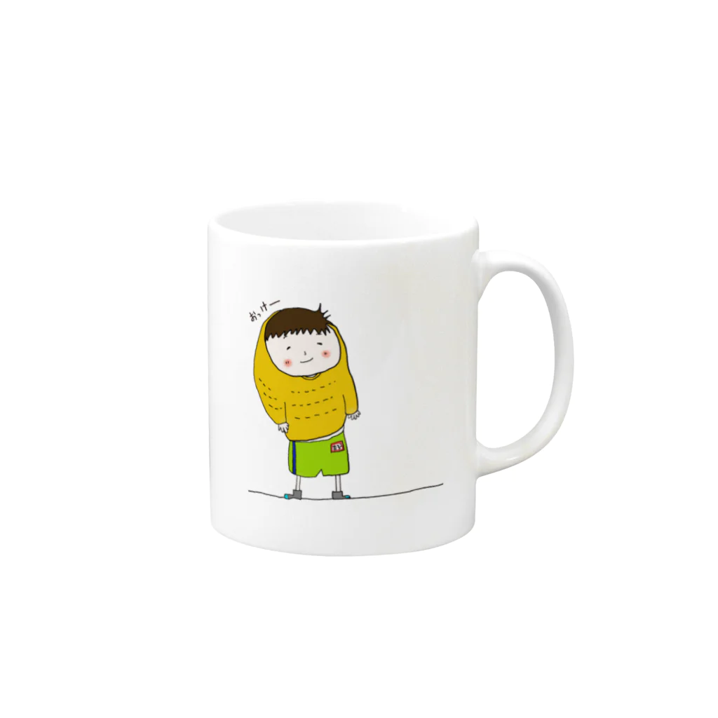 かふぇもかのshopのガキンチョシリーズ　#3 Mug :right side of the handle