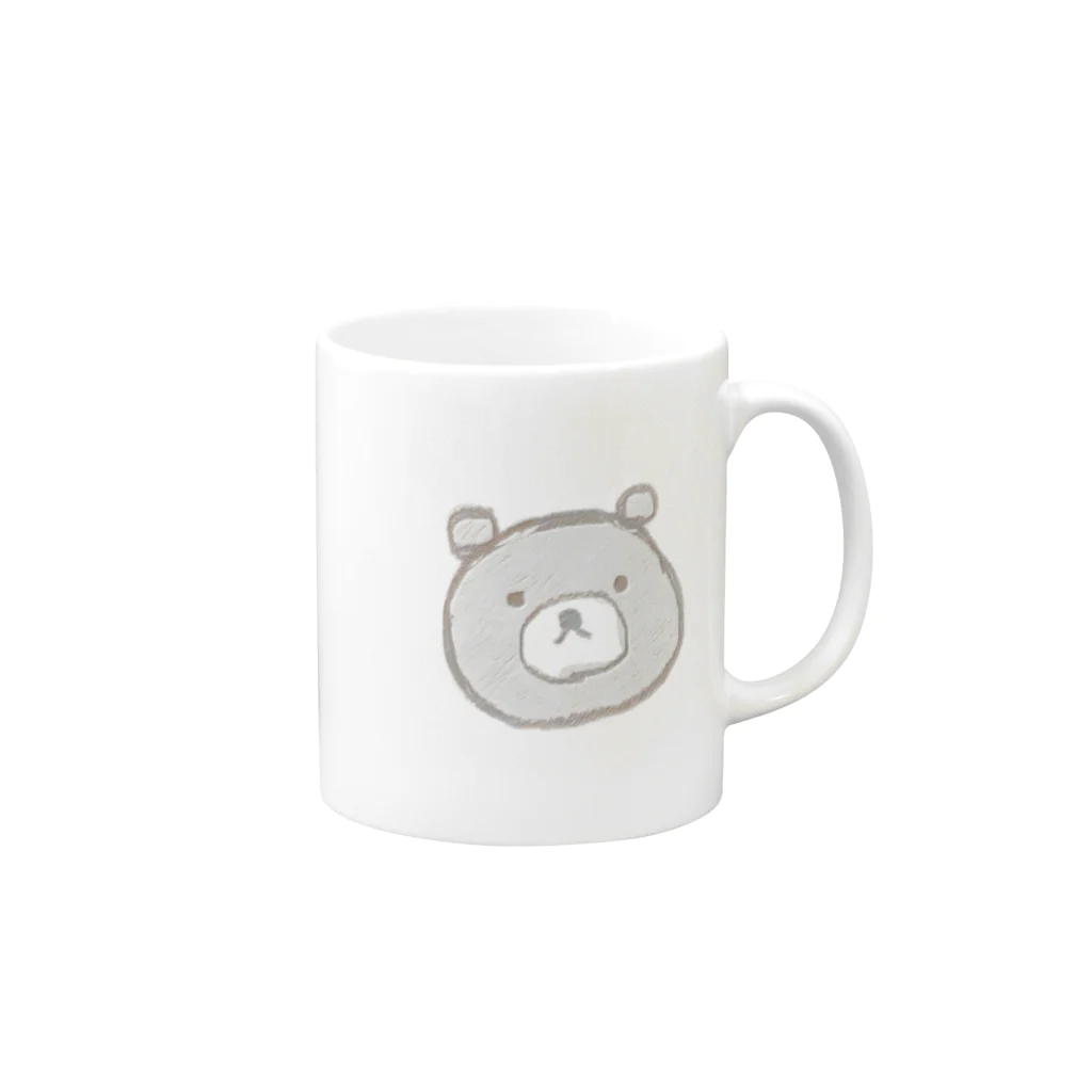 【ホラー専門店】ジルショップの手描き くまたん Mug :right side of the handle