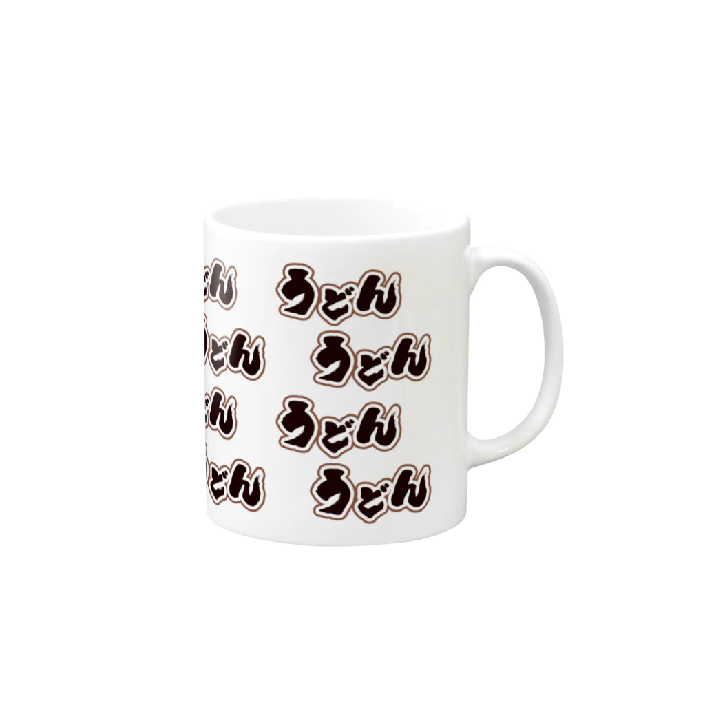 PLiCyうどんショップ suzuri支店のうどんマグカップ Mug :right side of the handle