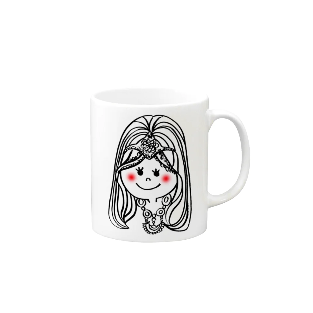 IAM MAIMAI shopのエスニック Mug :right side of the handle