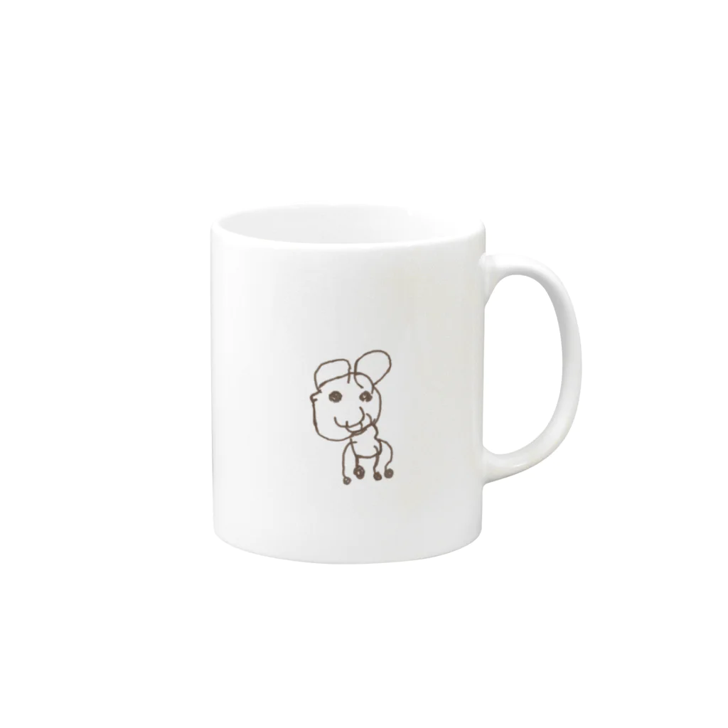 とっとこ。のらくがきワンちゃんmini Mug :right side of the handle