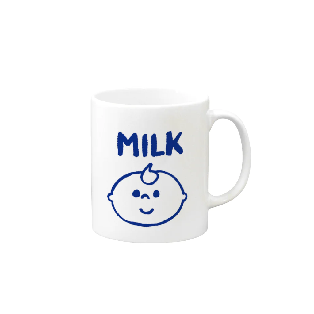 tanakasakiの牛乳坊や Mug :right side of the handle