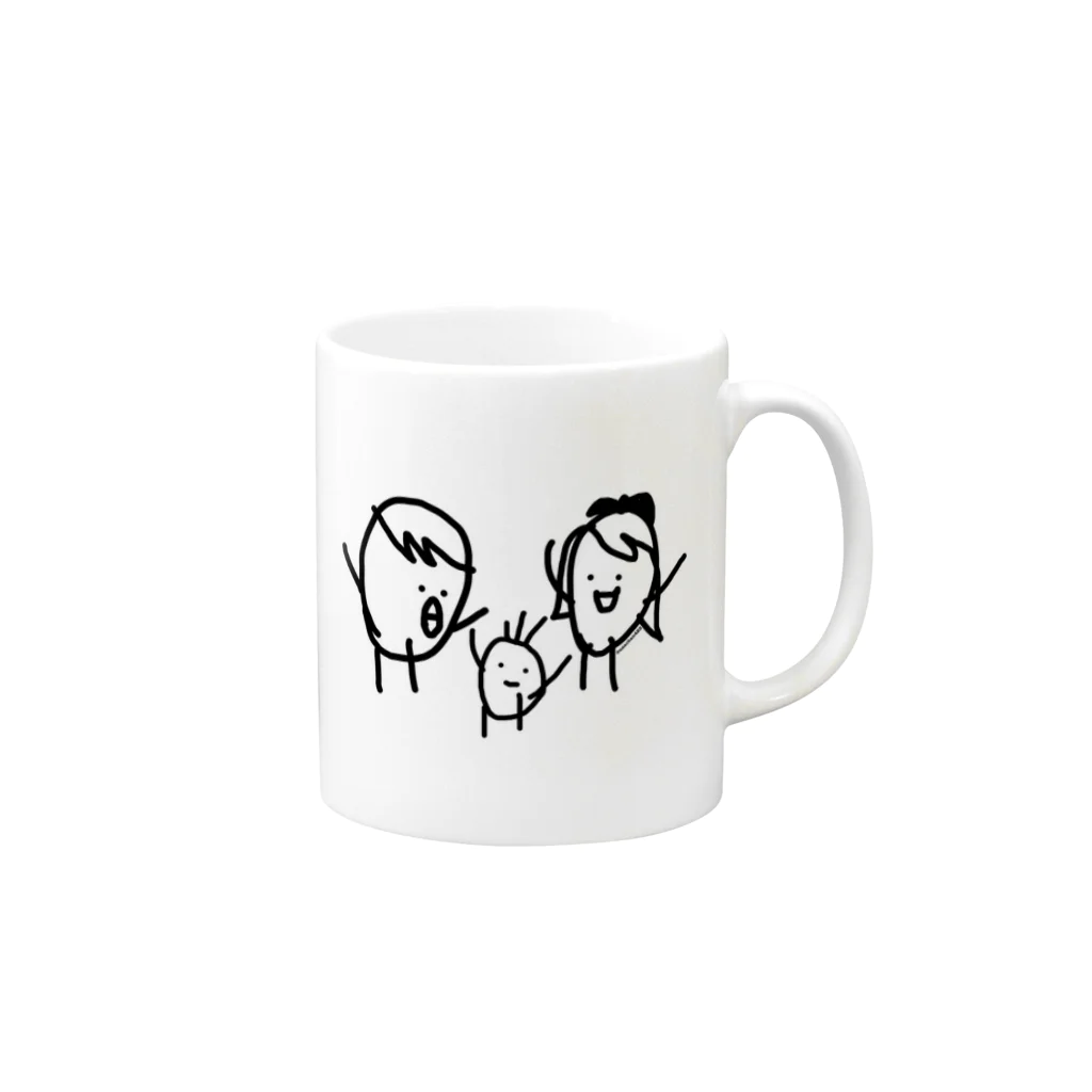 なぁちゃんのお絵かきのとととかかとなぁちゃん Mug :right side of the handle