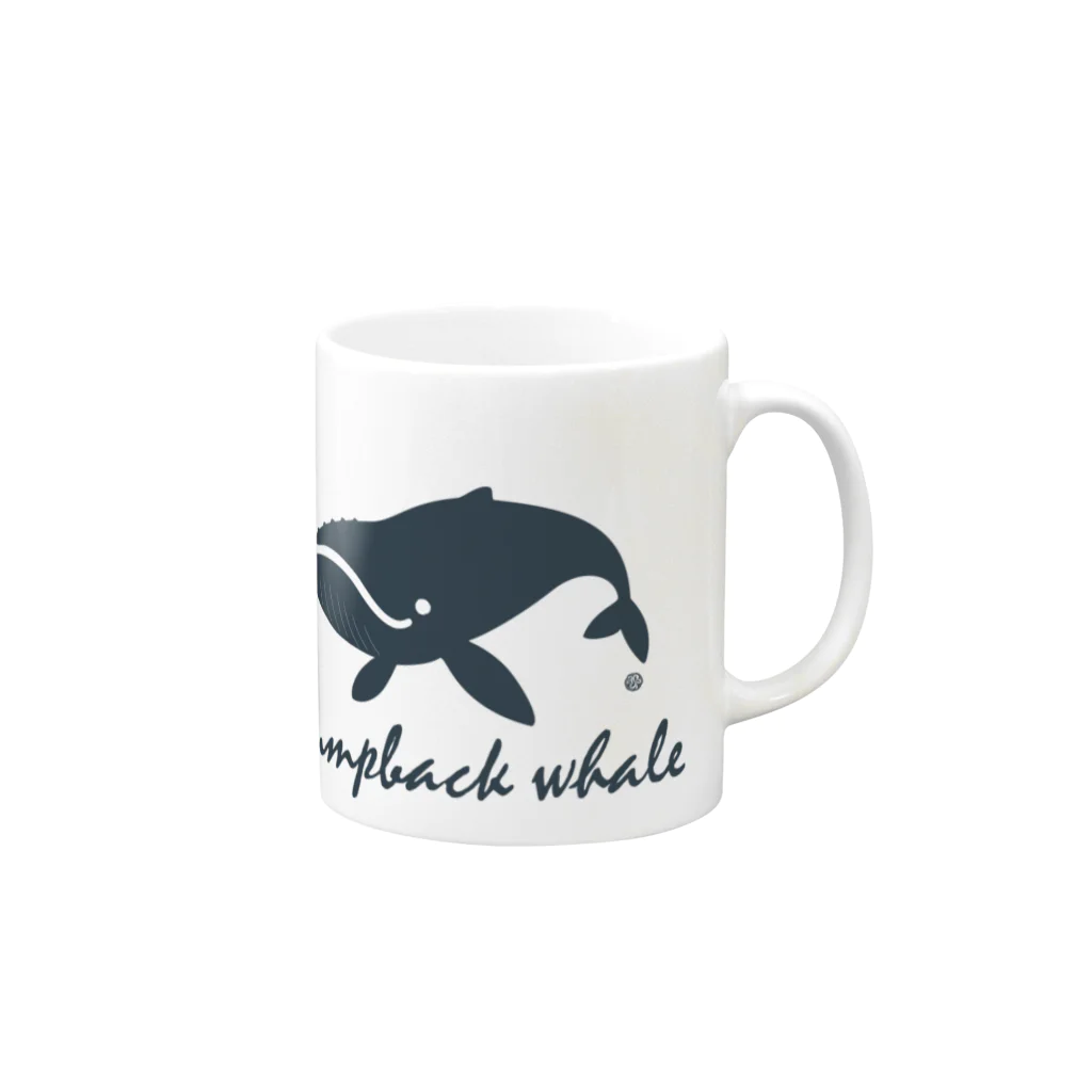 Atelier Pomme verte のHumpback whale22 Mug :right side of the handle