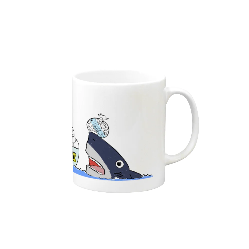 POTAMOI.officialの海洋生態系安全維持条約 Mug :right side of the handle