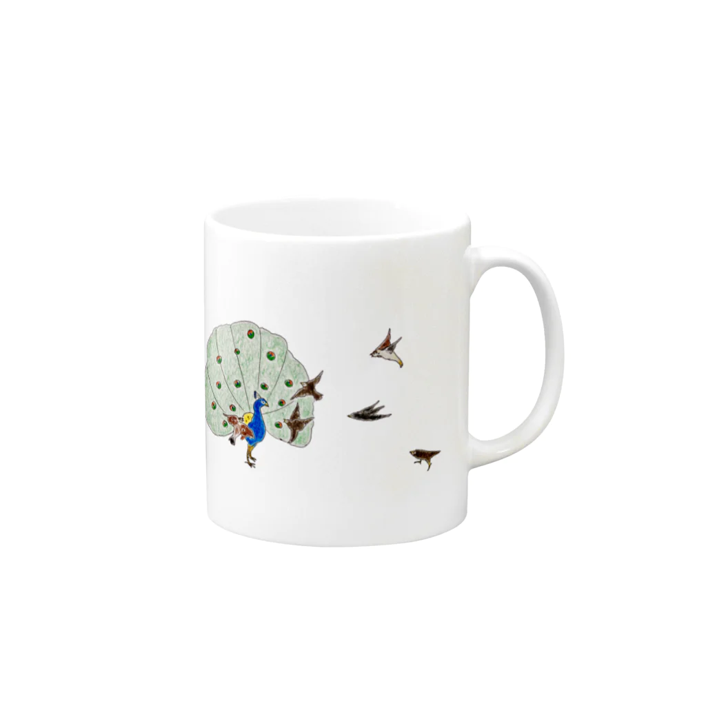 あべなつきの絵本クッズ店へようこその君にくぎづけ Mug :right side of the handle