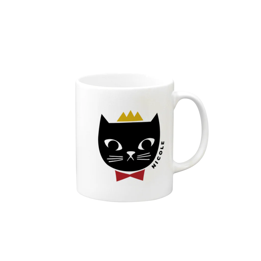 黒猫屋ニコルの黒猫屋ニコル Mug :right side of the handle