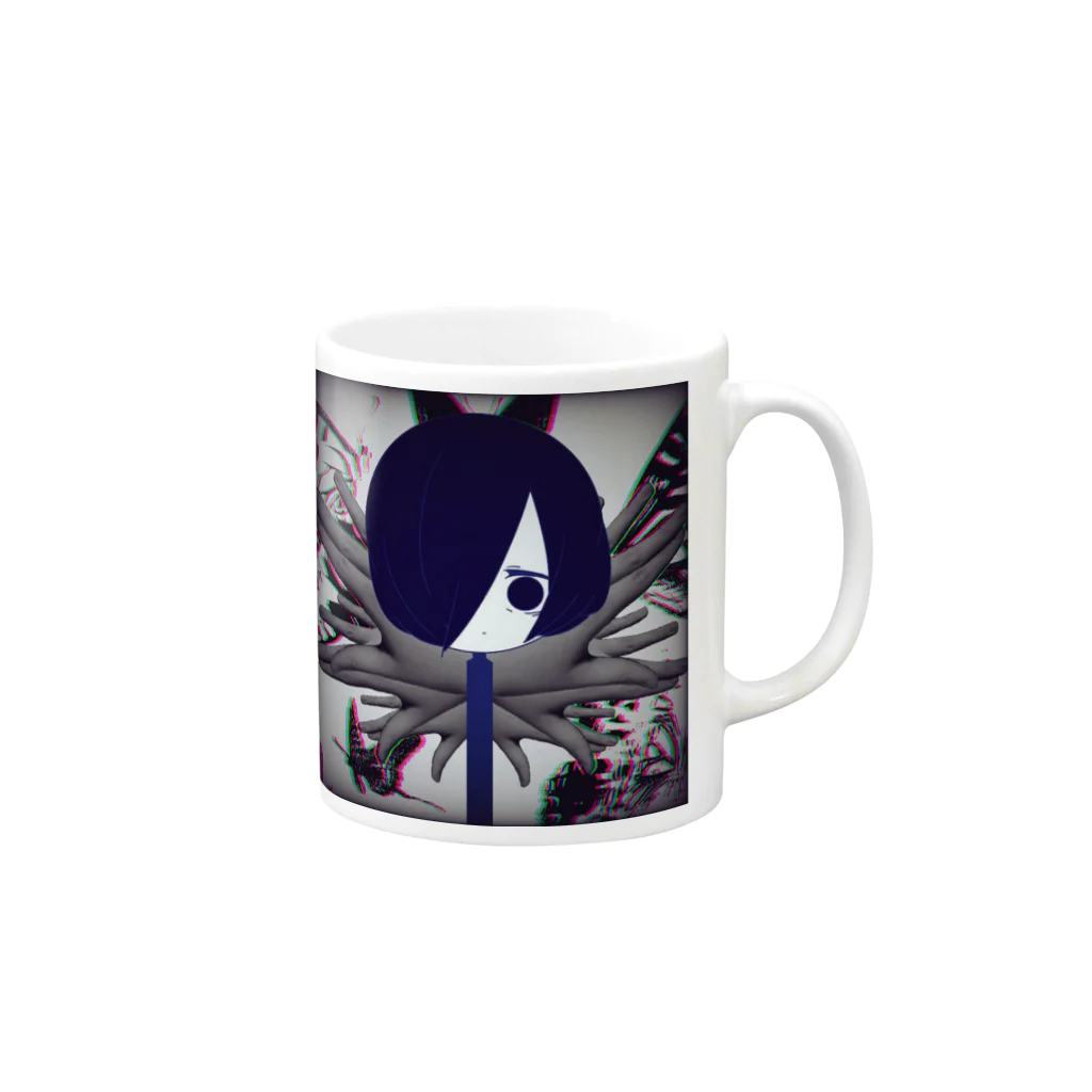 人斬りH!tう斎＿🐼🍓🔪のきもちわるい。。 Mug :right side of the handle