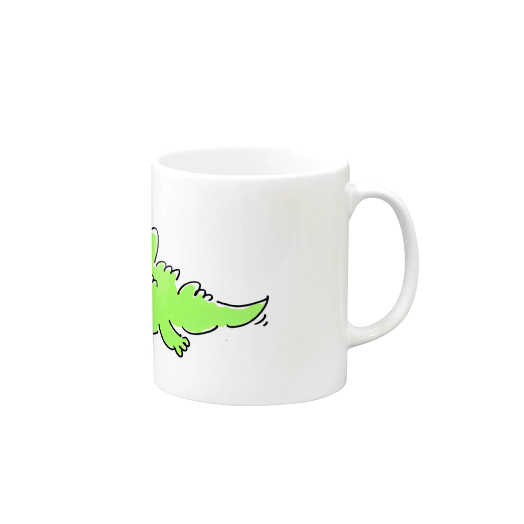 ICHIGOWARPのYAY CROCODILE Mug :right side of the handle