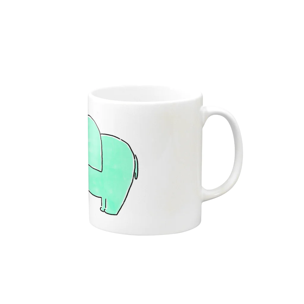 ICHIGOWARPのYAY ELEPHANT Mug :right side of the handle