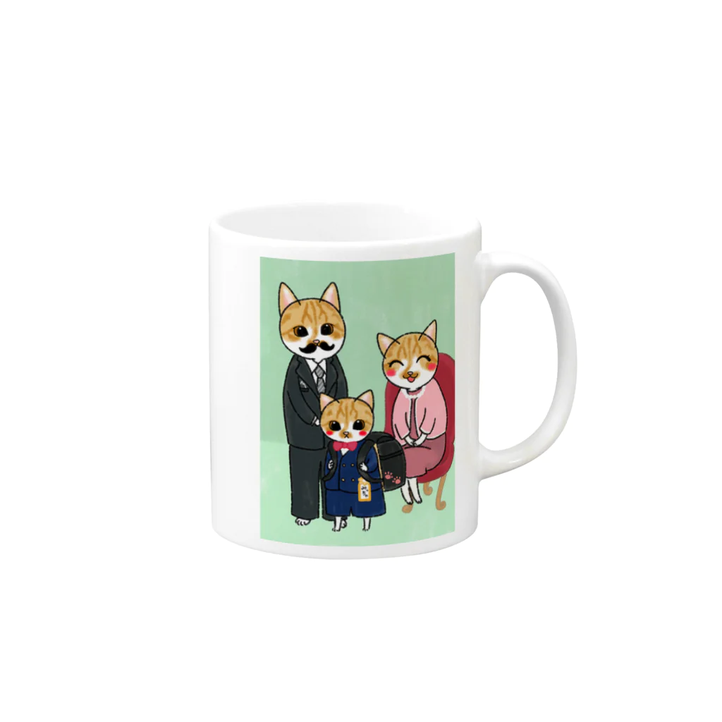 4696necoのみっちゃの入学祝い Mug :right side of the handle