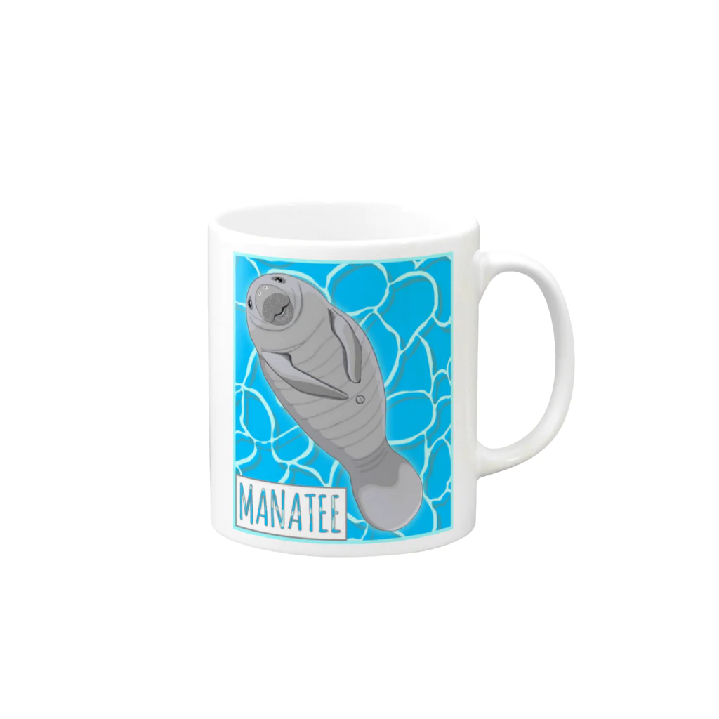 LalaHangeulのMANATEE(マナティ) Mug :right side of the handle