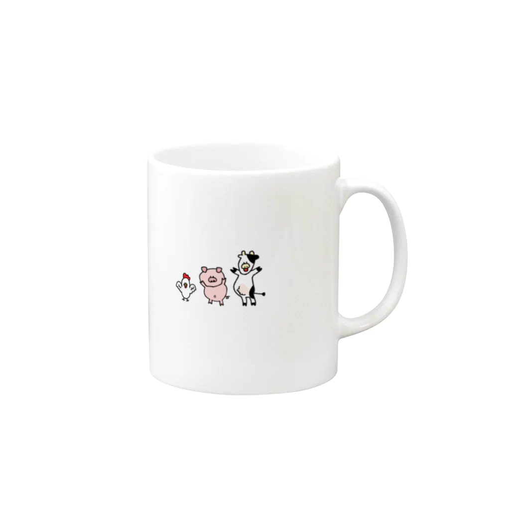 8083のアニマルズ Mug :right side of the handle