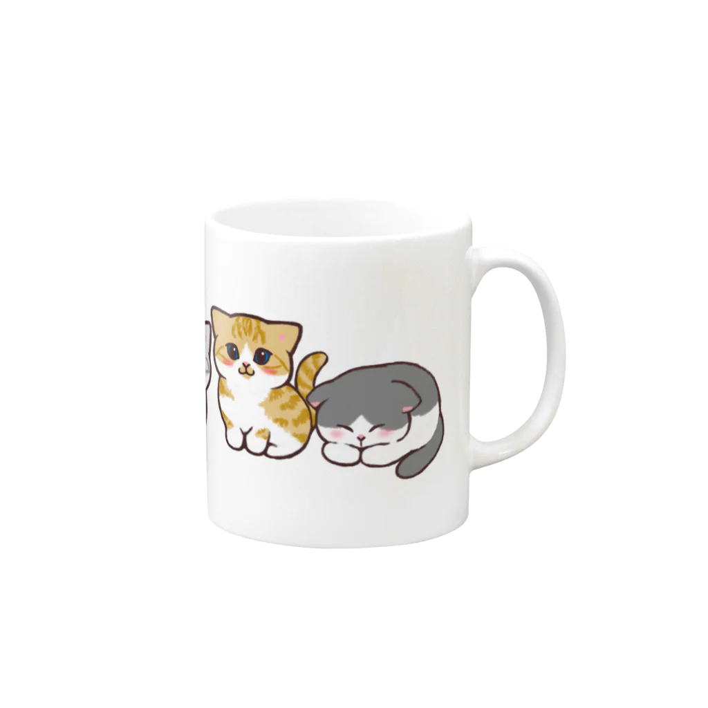 ふわにゃんshopののんびりにゃんず Mug :right side of the handle