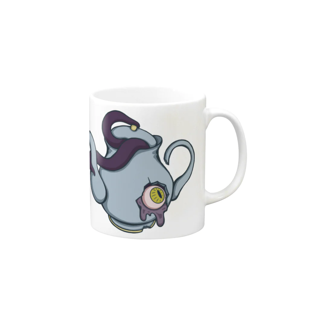 prunelleのティーポット Mug :right side of the handle