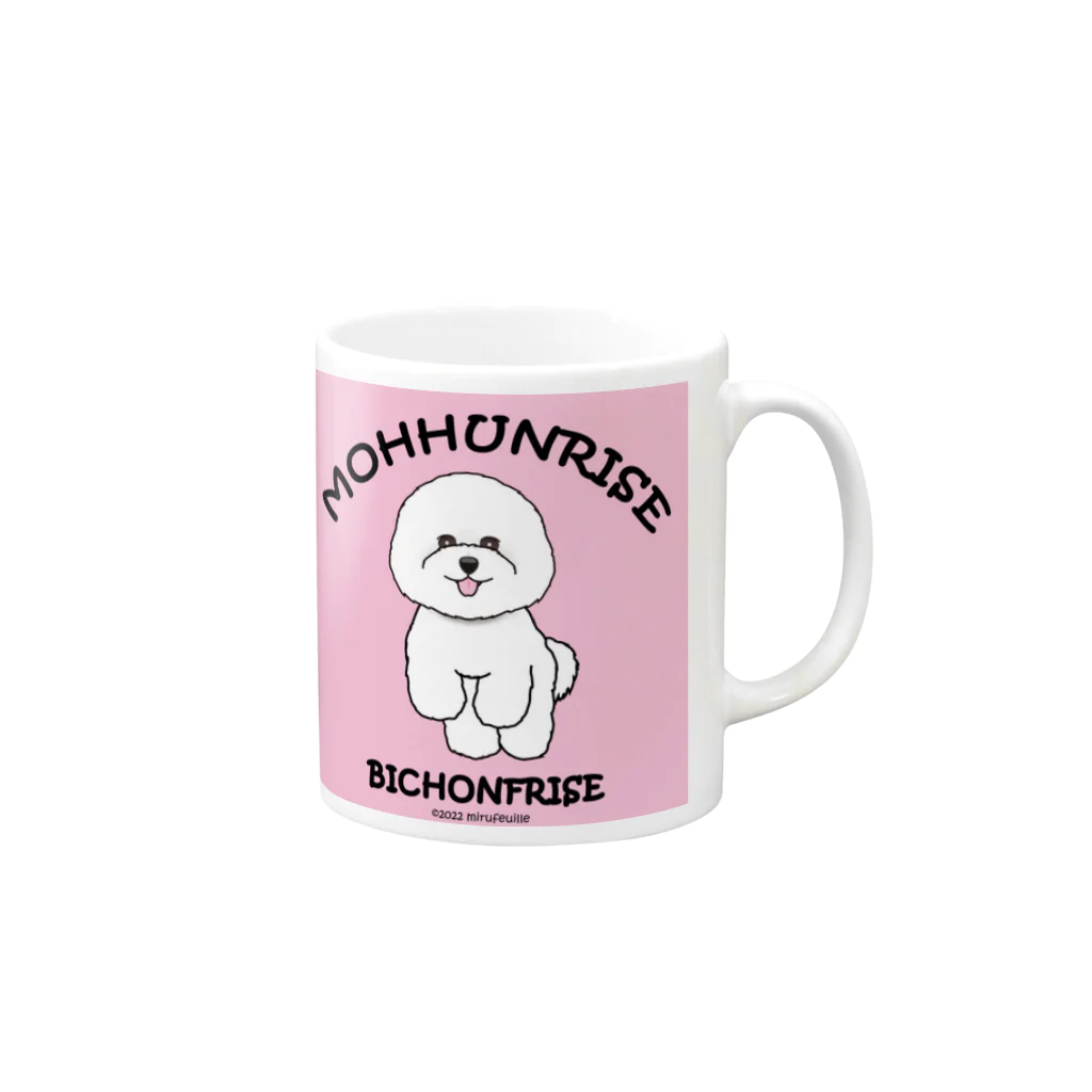 ミルフィーユ(Mirufeuille)のMOHHUNRISE(P) Mug :right side of the handle