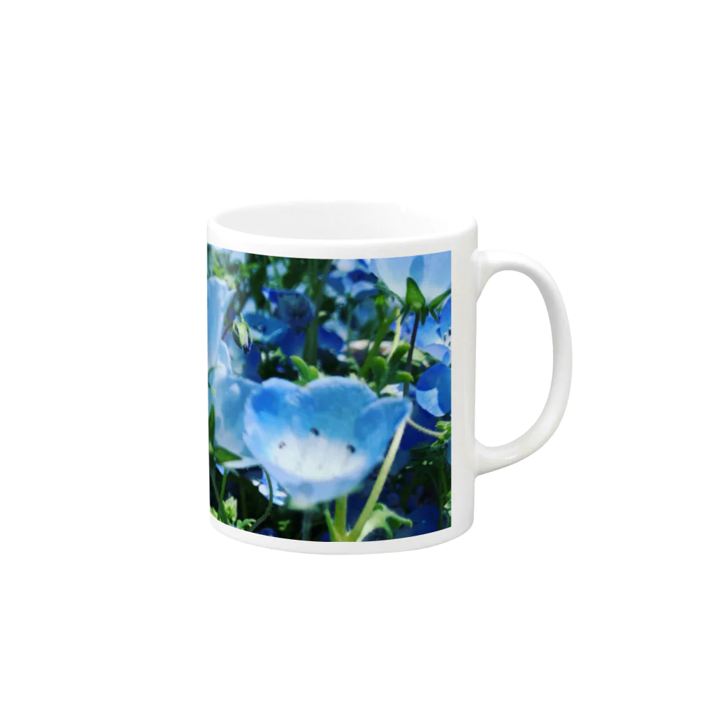 Rangetuのネモフィラと夢 Mug :right side of the handle