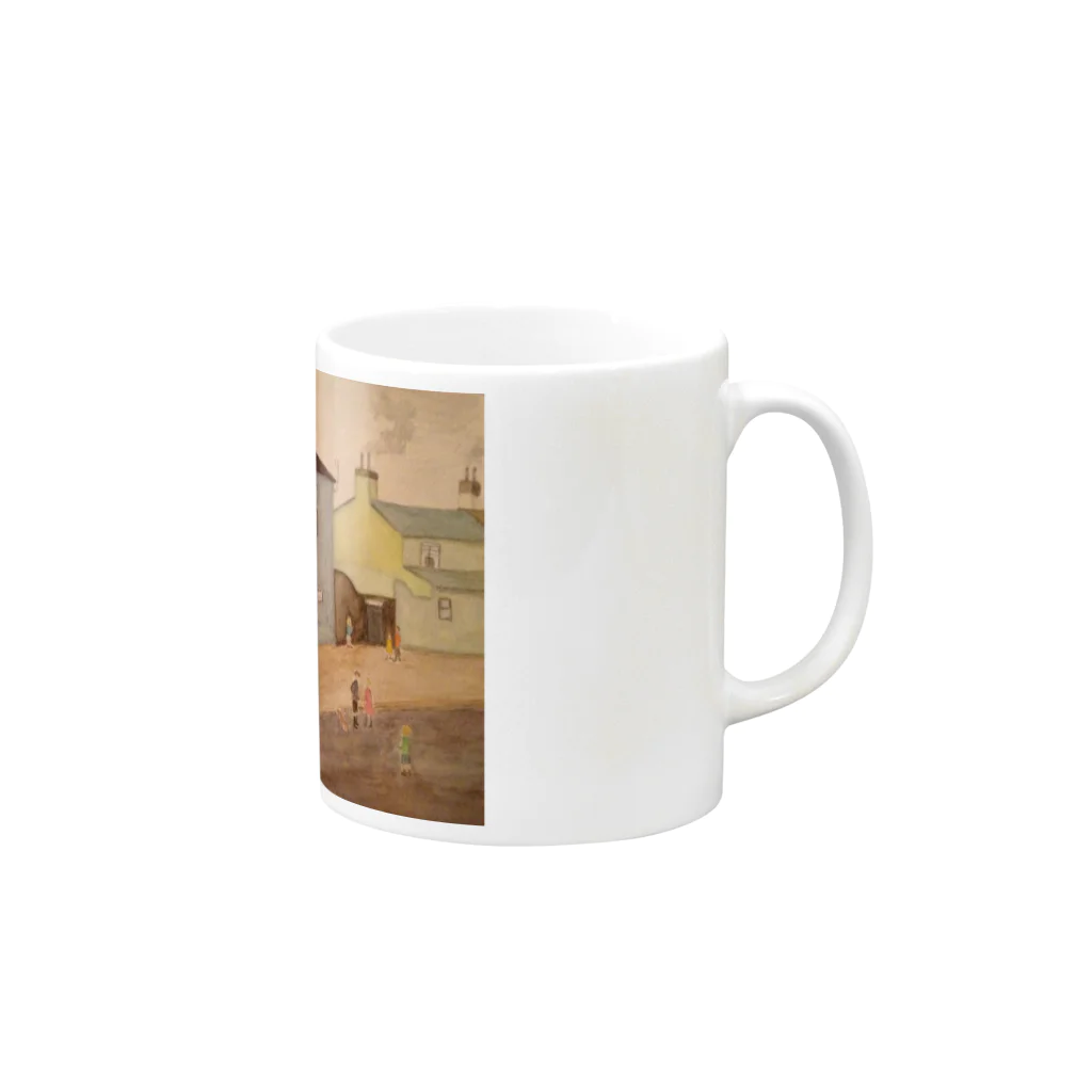 SJMavisの日本で満開に花開いたロウリー：Lowry in full Japanese bloom Mug :right side of the handle