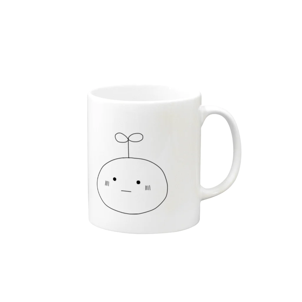 くさもちのくさもちくん Mug :right side of the handle