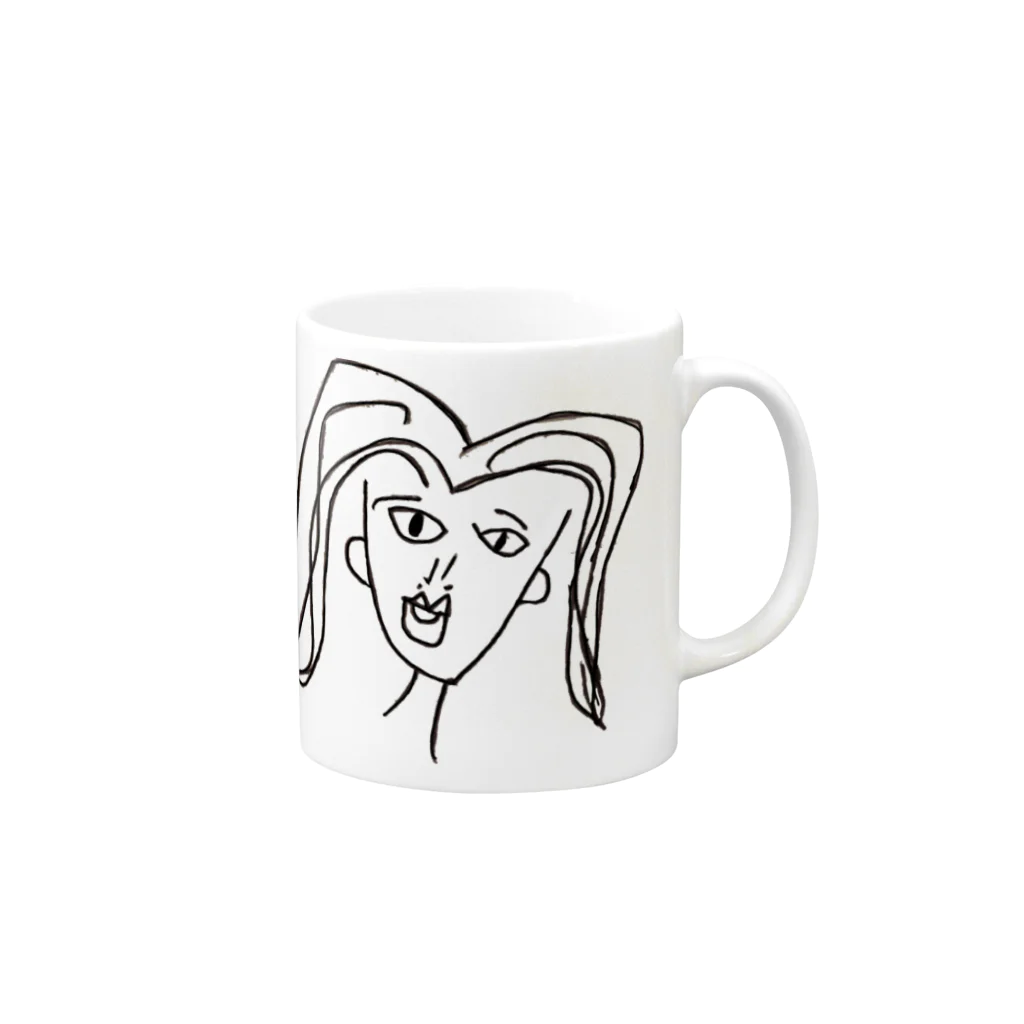 ケ・セラ・セラの水瓶座の女 Mug :right side of the handle