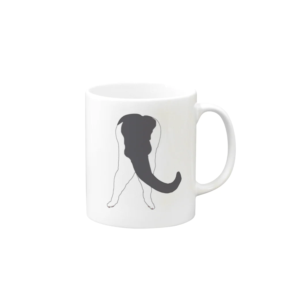 こげこげおこげまるの抜けない Mug :right side of the handle