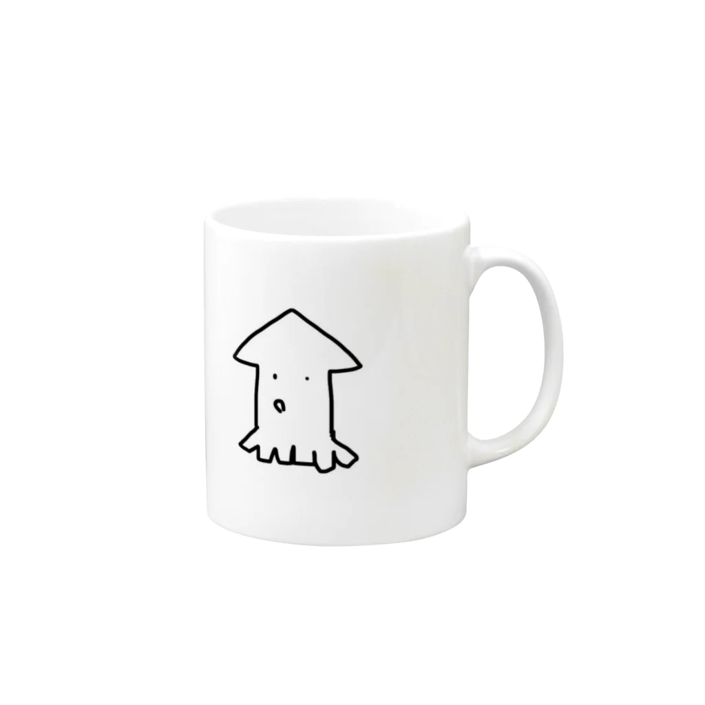 ブラックイカピッピマーケットのイカピッピ Mug :right side of the handle