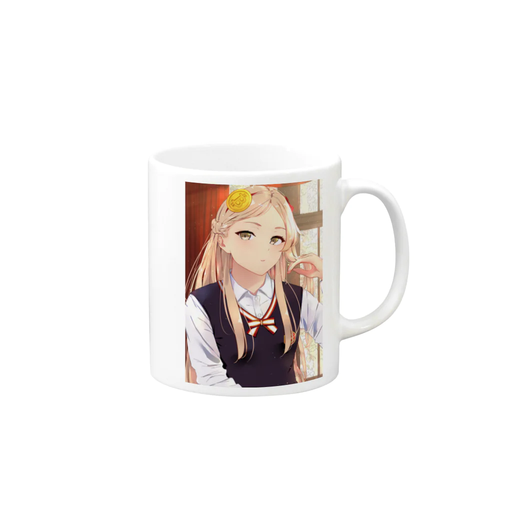 クリプトむすめのひめこ Mug :right side of the handle