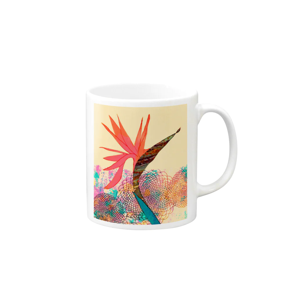 SUNRISE SOUNDのストレリチア Mug :right side of the handle