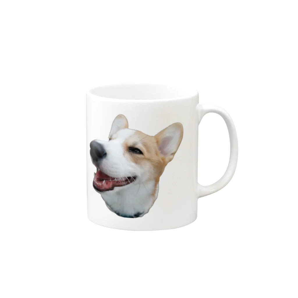 Innu no Omiseのコーギー（スマイル） Mug :right side of the handle
