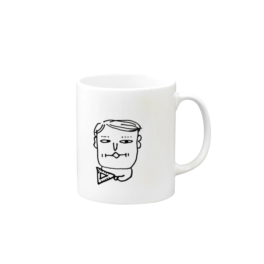 にんの数学担当の砂田先生 Mug :right side of the handle