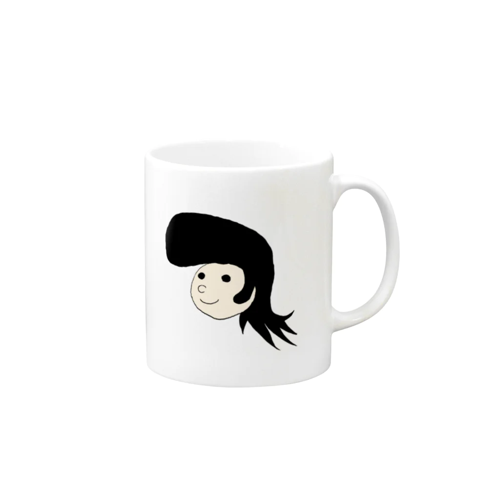 絵しりとりの産物のえりあしくん Mug :right side of the handle