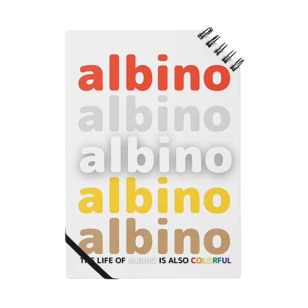 アルビノグッズ［albino love］のアルビノ カラフル ライフ Notebook