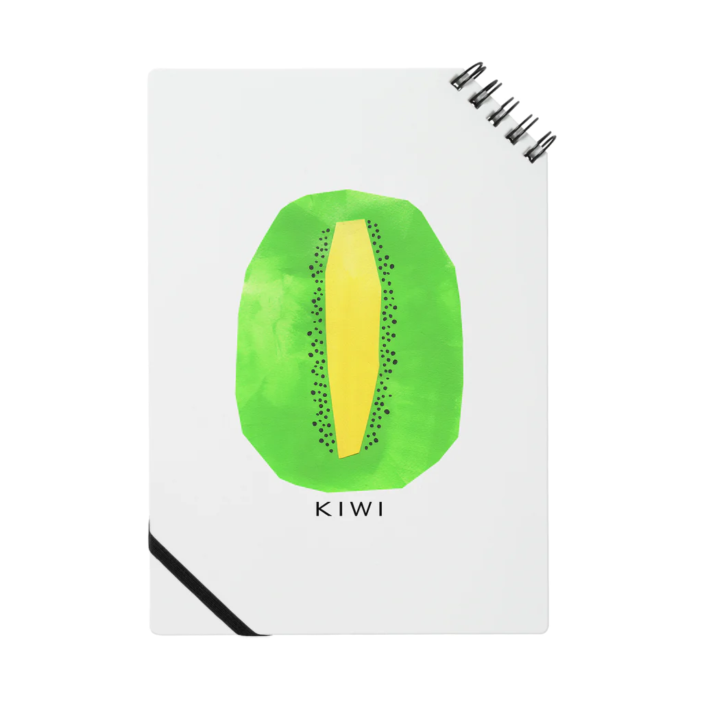 花と女性のイラストレーションのキウイ（kiwifruit）2022 ノート